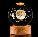 3D Laser-Etched Crystal Ball