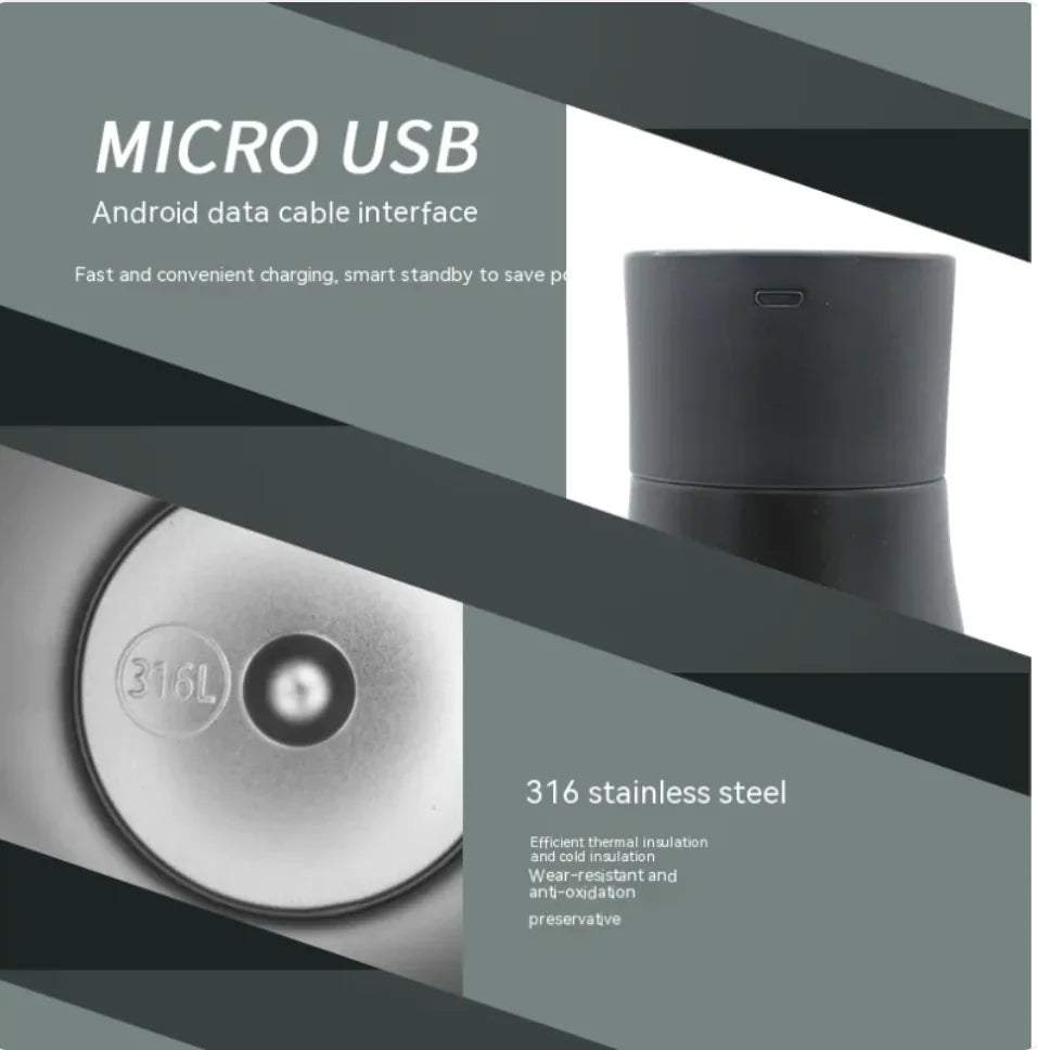 Intelligent Display Temperature Stainless Steel Vacuum Cup