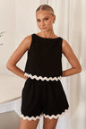 Sleeveless Shorts Suit