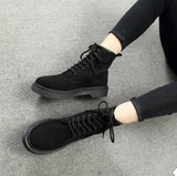 New Skinny Boots Harajuku British Style Suede Student Casual Short Boots