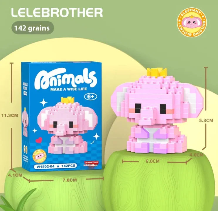 Cartoon Animal Series Cute Doll Tiny Particle Building Blocks