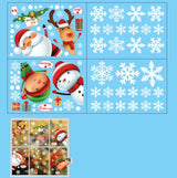 Santa Snowman Glass Sticker Window Arrangement