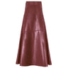 Retro High-Waist Leather Skirt