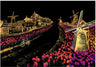 Creative Handmade City Night Scene Scraping Painting