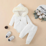 Winter Hooded Two Piece Romper