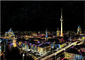 Creative Handmade City Night Scene Scraping Painting