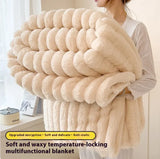 VelvetCozy Solid Color Thickened Nap Blanket