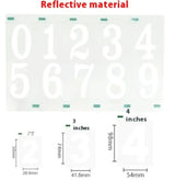 Reflective PVC Number Stickers