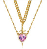 Heart Pierce Gothic Dagger Necklace