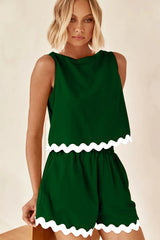 Sleeveless Shorts Suit