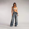 Loose Fit Denim Overalls