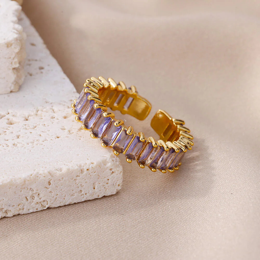 Rainbow Zircon Rhinestone Ring for Women