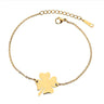 Four Leaf Clover Stainless Steel Bracelet