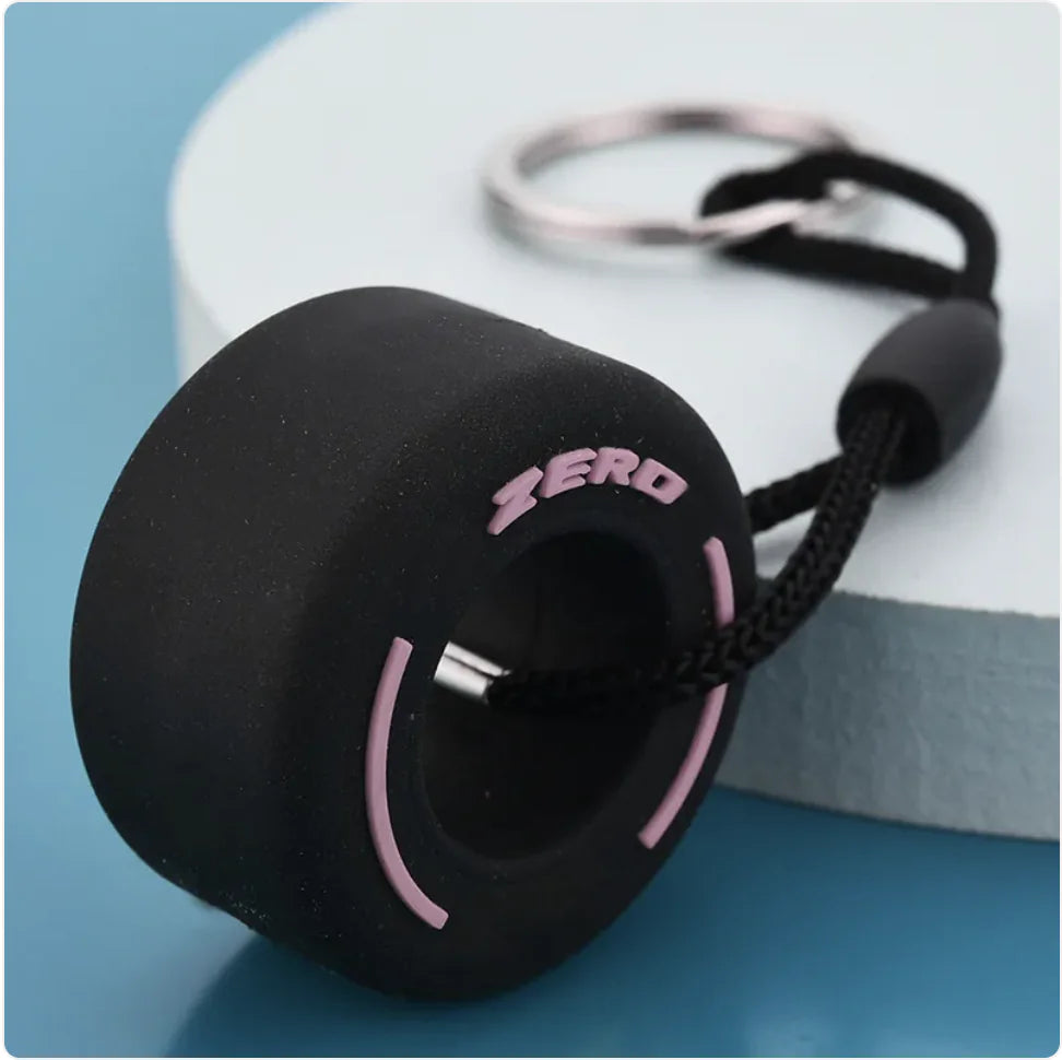 PVC Soft Rubber Tire Keychain