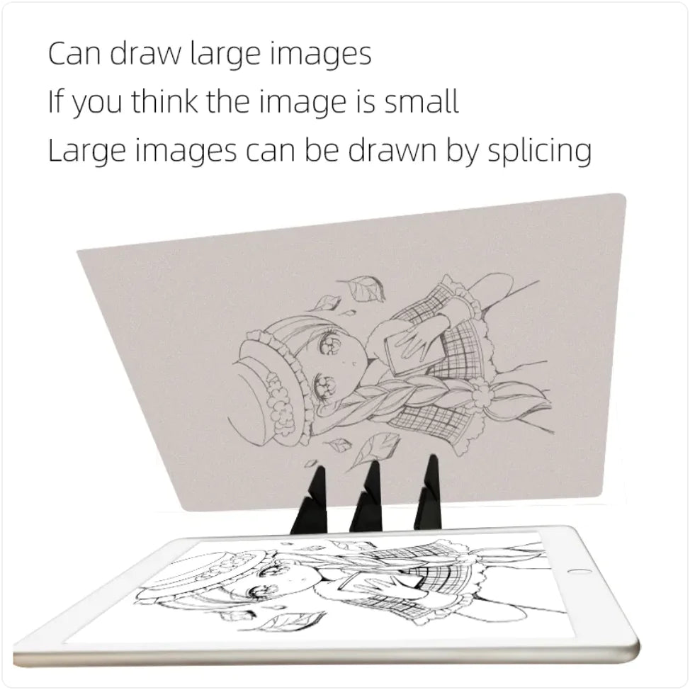Adjustable Projection Drawing Board for Mobile Phones and Tablets