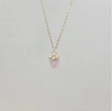 Natural Crystal Pendant Necklace with Stainless Steel Chain