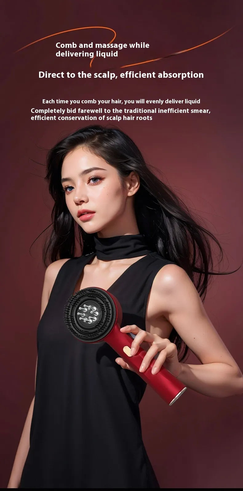 Electric Scalp Massage Comb with Red Light