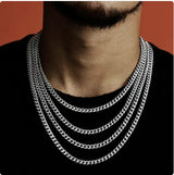 Hip Hop Titanium Steel Cuban Chain Necklace