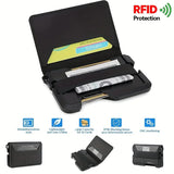 Men's Slim Metal Leather Wallet