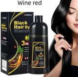 500ml Gray Hair Dye Darkening Shampoo 3in1 Instant Gray To Black Fast Natural Herbal Multiflorum