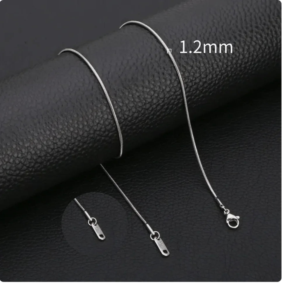 Minimalist Men's Stainless Steel Snake Chain Necklace