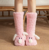 Women's Plush Winter Dog-Themed Socks