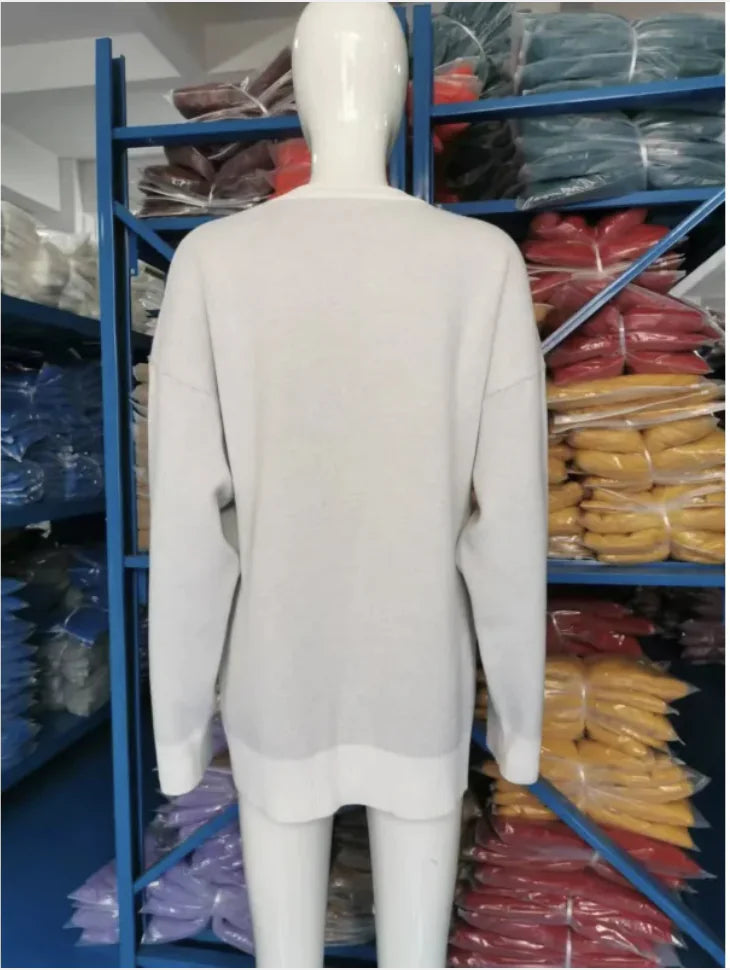 Loose-Fit Crew Neck Pullover