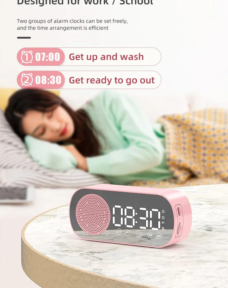 BT LED Digital Alarm Clock